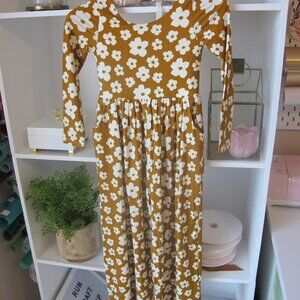 Girl's SweetHoney Fall Floral Leggy Romper Size 8Y EUC